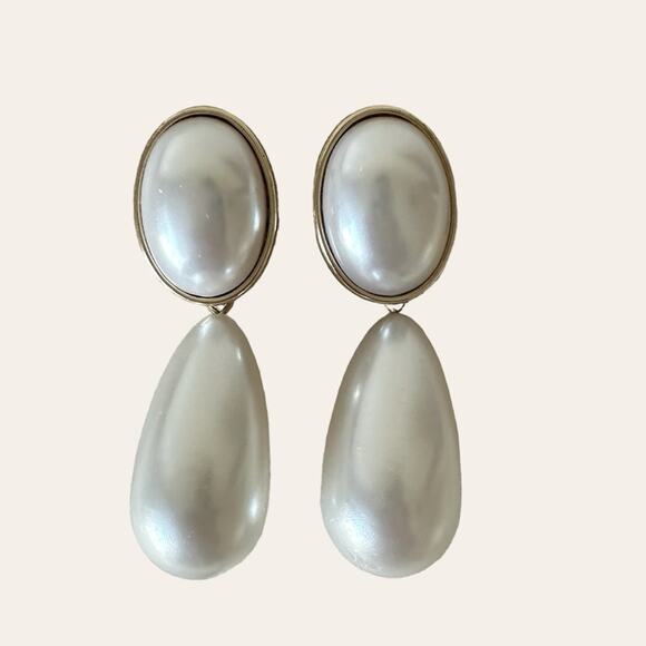 Anthropologie Pearl Drop Earrings - Picture 1 of 5